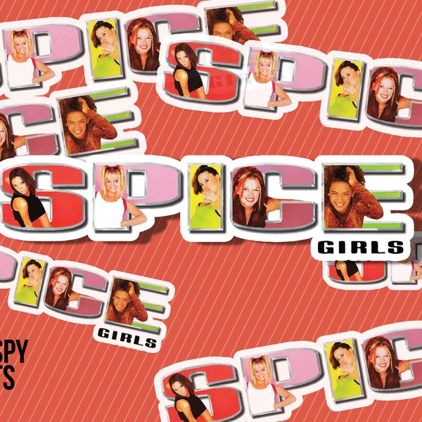 Spice Girls Sticker | Music Sticker | 90s Sticker | Spice World | Girl Power | Laptop Sticker | Macbook | Hydro Flask | Water Bottle