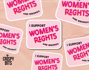 I Support Rights I Support Women’s Rights and Wrongs Enamel Pin - Etsy