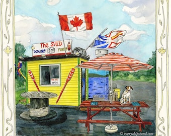 The Shed - Petawawa, Ontario - 11 x 17" Archiefdruk van Chip Stand by Every Chip Stand, Canadees landschap