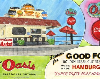 The Oasis, Caledonia, Ontario - 11 x 17" Archiefdruk van Chip Stand by Every Chip Stand, Canadees landschap
