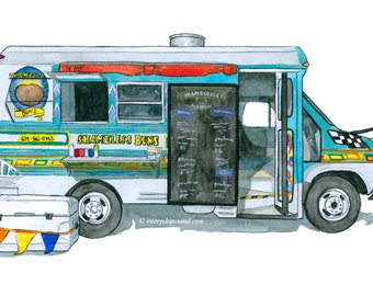 Shameless Buns- Vancouver, BC- 8,5 x 11" Archiefafdruk van Chip Stand by Every Chip Stand, Canadees landschap