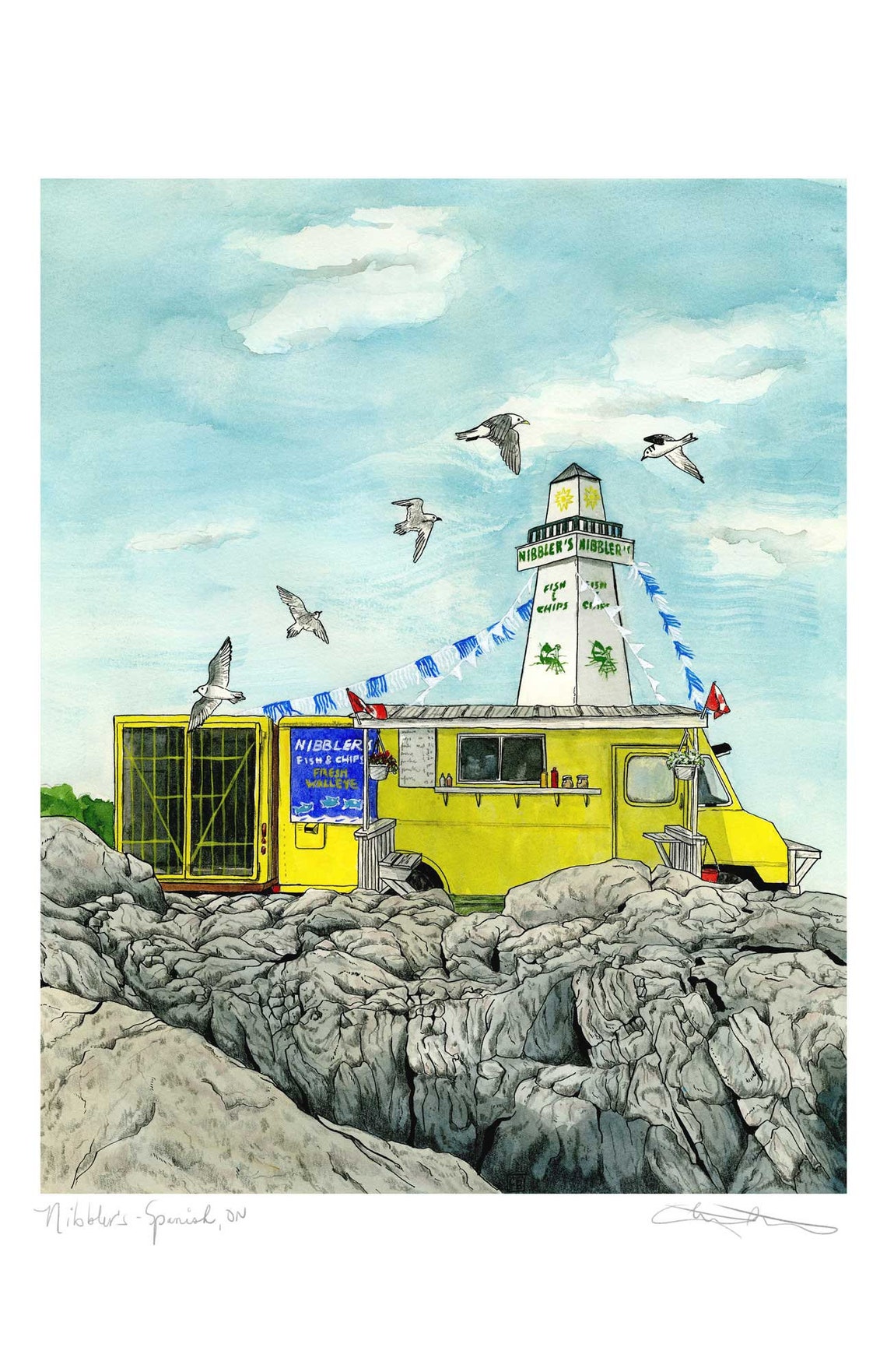 Nibbler's Fish & Chips Spanish Ontario 11 X 17 Etsy