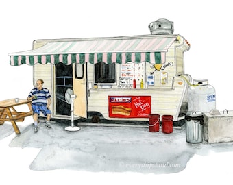 Rick's-Renfrew, Ontario: 8,5 x 11 inch, archiefafdruk van Chip Stand by Every Chip Stand, Canadees landschap