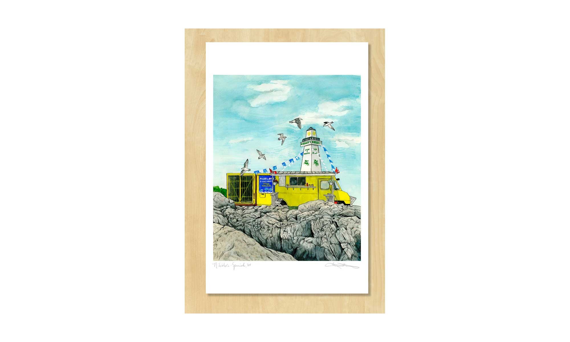 Nibbler's Fish & Chips Spanish, Ontario 11 X 17 Archival Print of Chip