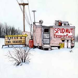The Spud Hut - Perth, Ontário - Impressão de arquivo de 11 x 17" de Chip Stand por Every Chip Stand, Canadian Landscape