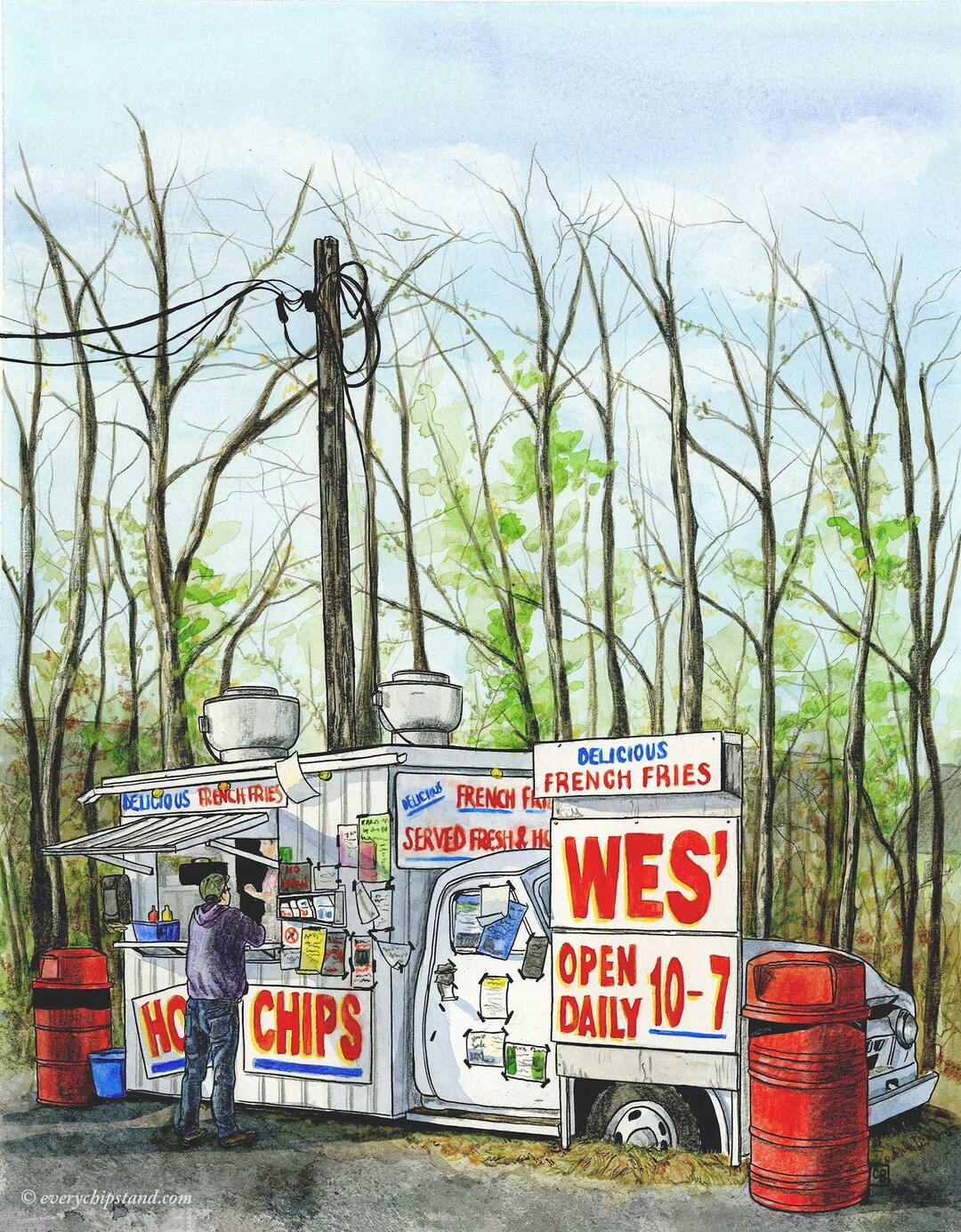 Wes' Chips Arnprior Ontario 11 X 17 Archival Etsy
