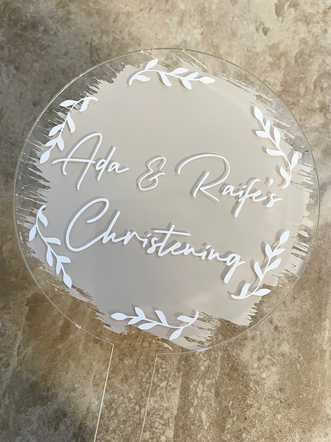 Personalised Acrylic Cake Topper - Etsy