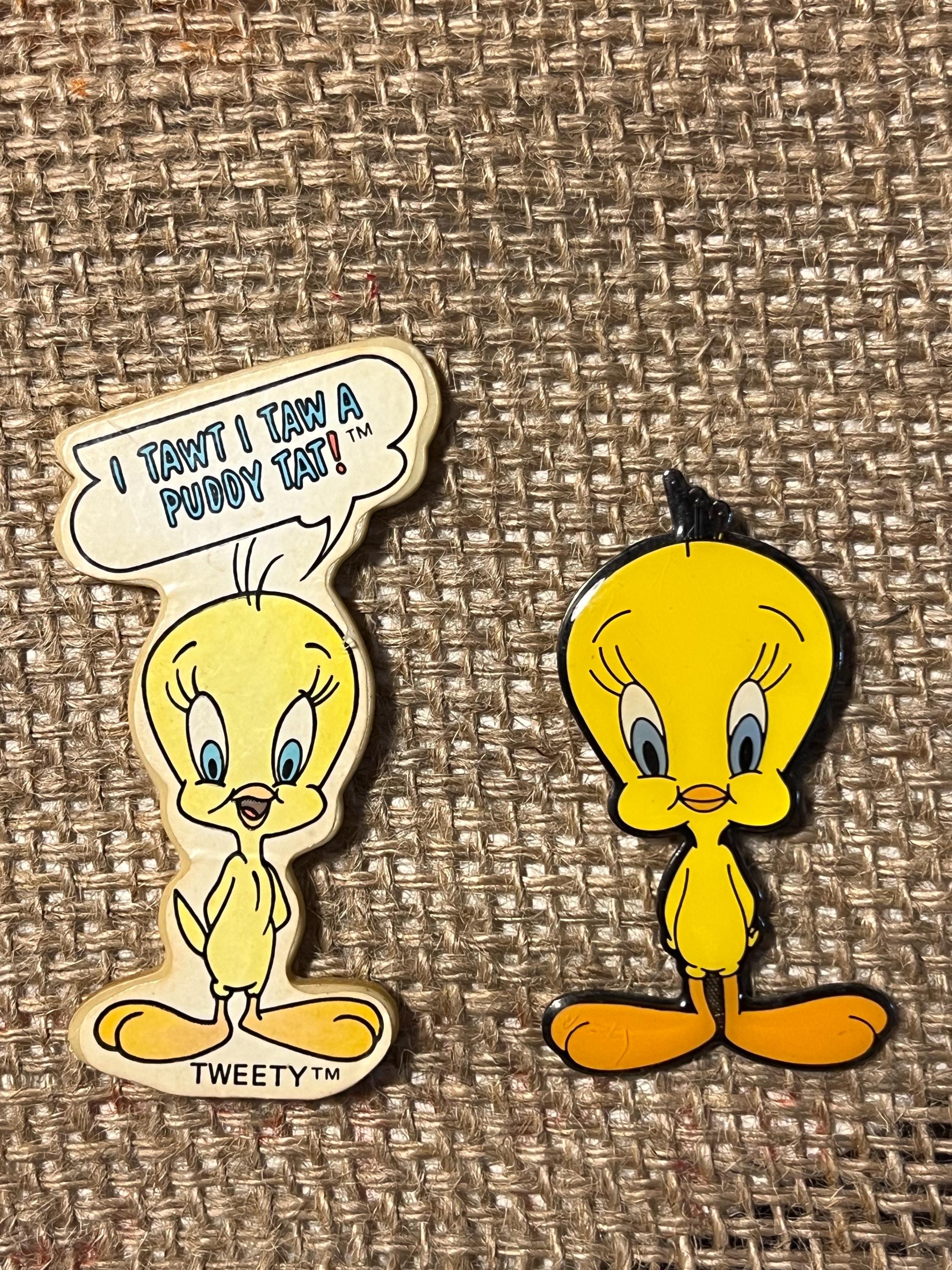 1990 Titti Tweety Looney Tunes Portachiavi Gomma Keychain Canarino Warner Bros