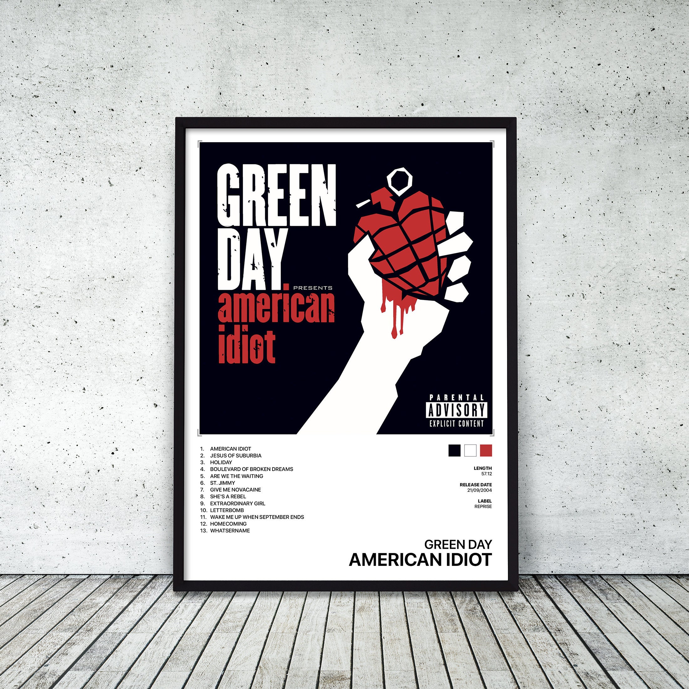 Green Day American Idiot Album Cover Poster Print Musik Etsy