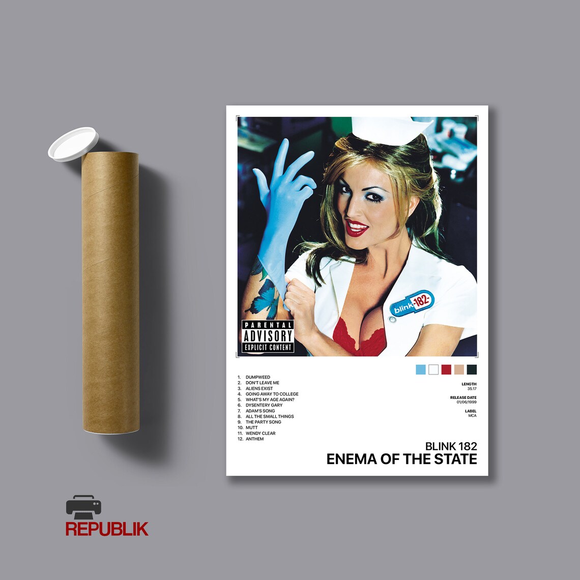 Blink 182 Enema of the State Album Cover Poster Print Musik Etsy