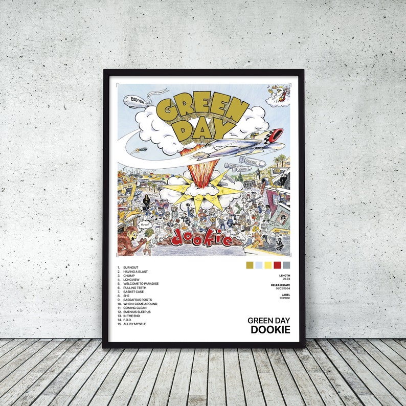 Green Day Dookie Album Cover Poster Print Music Wall Art Etsy