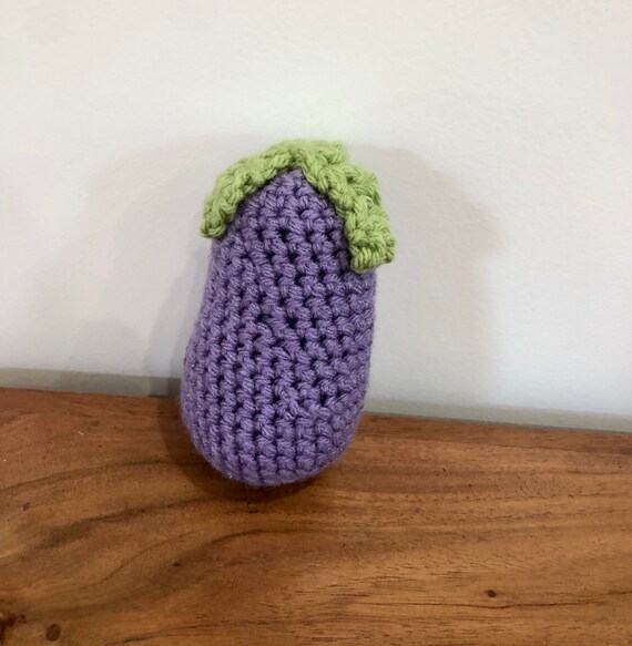 Crochet Eggplant Plush Toy