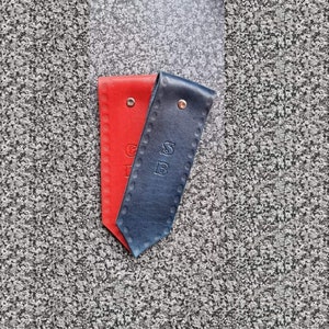 Personalised leather bookmark with initials. Ideal gift