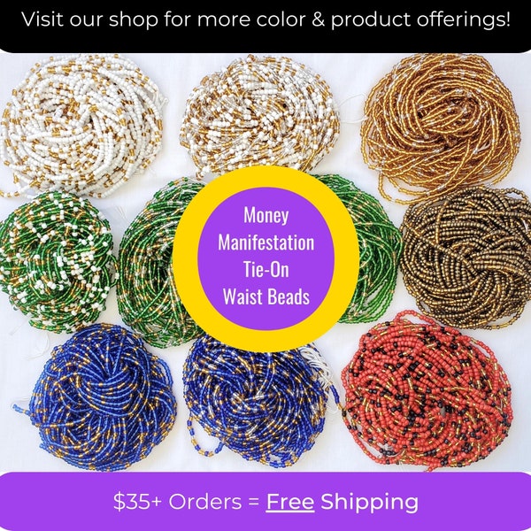 Money Manifestation Tie-On African Waist Beads