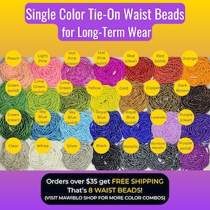 Colorful Tie-On Waist Beads African Waist Beads