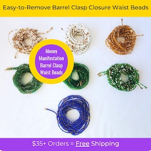 Money Manifestation Barrel Clasp African Waist Beads