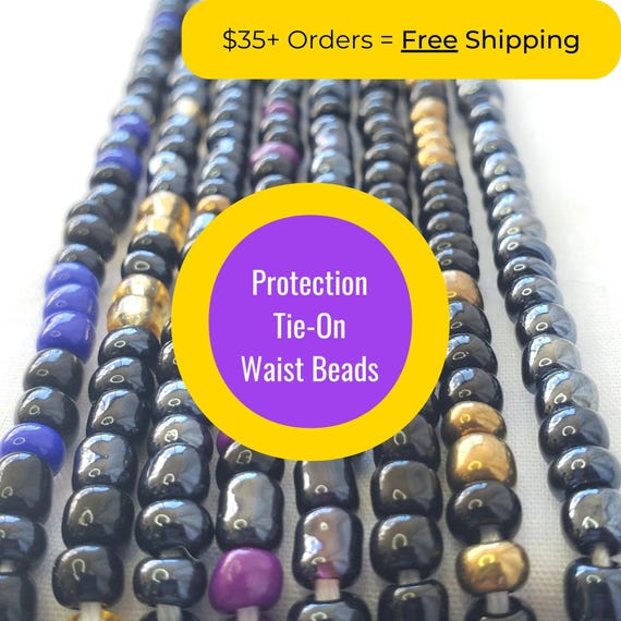 Protection Tie on African Waist Bead Etsy