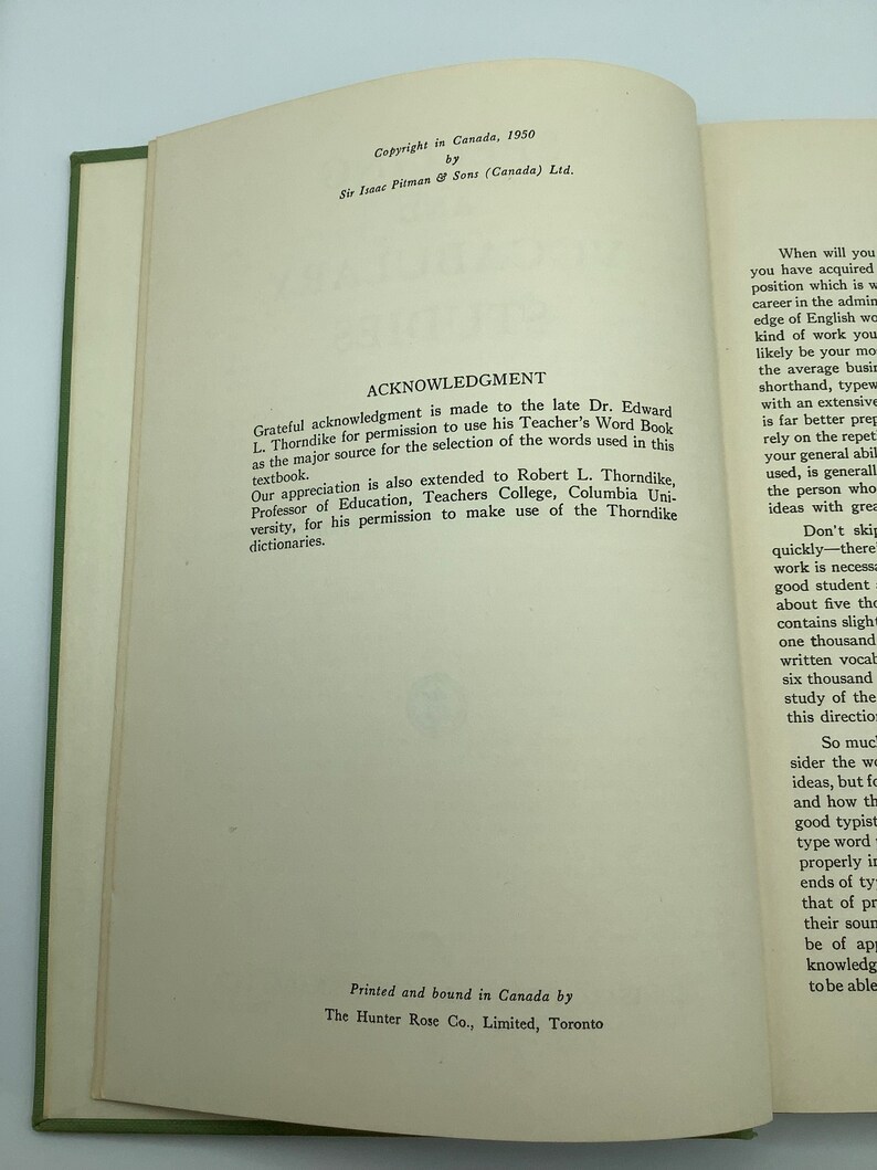 1950. SPELLING and VOCABULARY STUDIES. Spelling Rules, Vocabulary