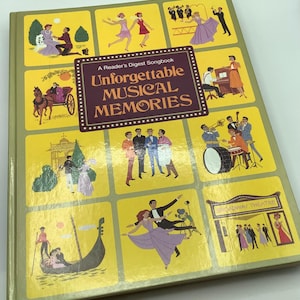 1984. Spartiti per oltre 80 ricordi musicali. RICORDI MUSICALI INDIMENTICABILI. Copertina rigida con rilegatura a spirale. Un Reader&#39;s Digest Songbook.