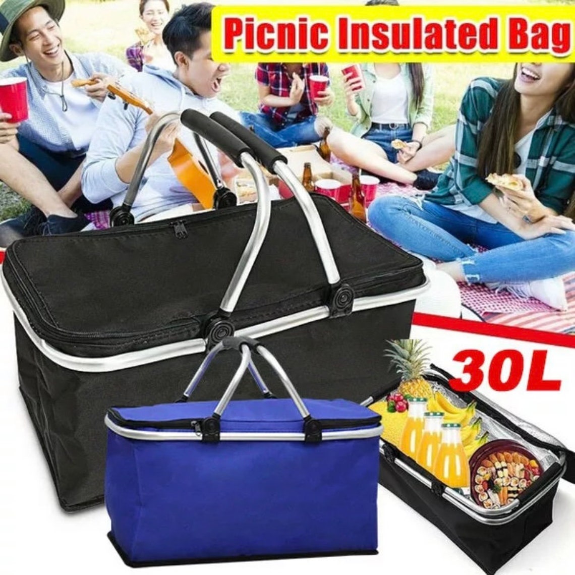 30L Extra Large Cooling Cooler Cool Box Picnic Camping Food Etsy