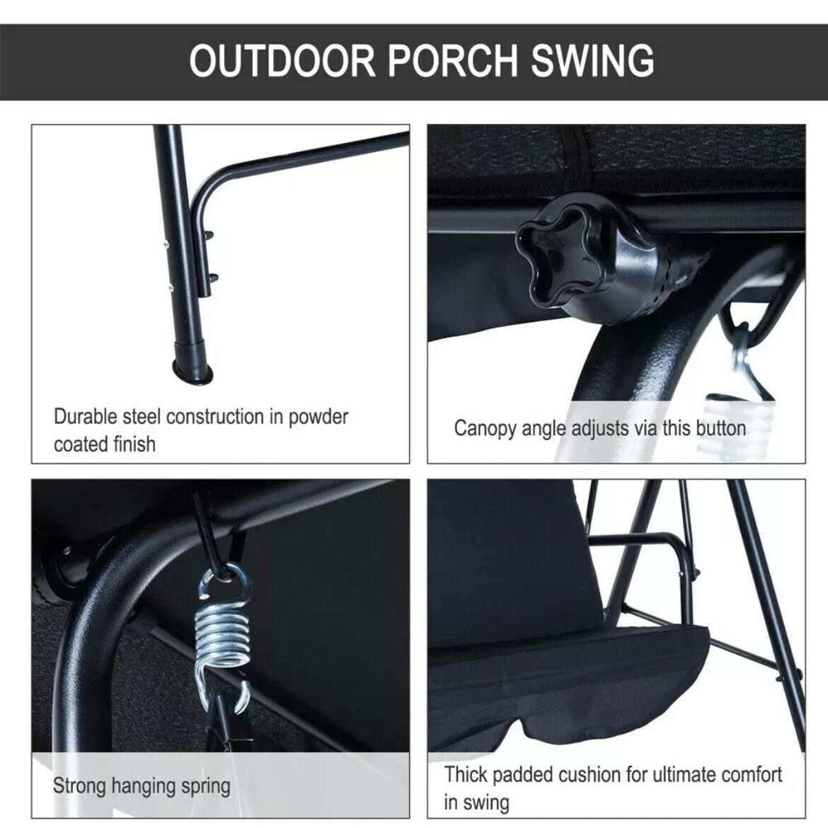 Silla de columpio de jardín 3 personas | Etsy