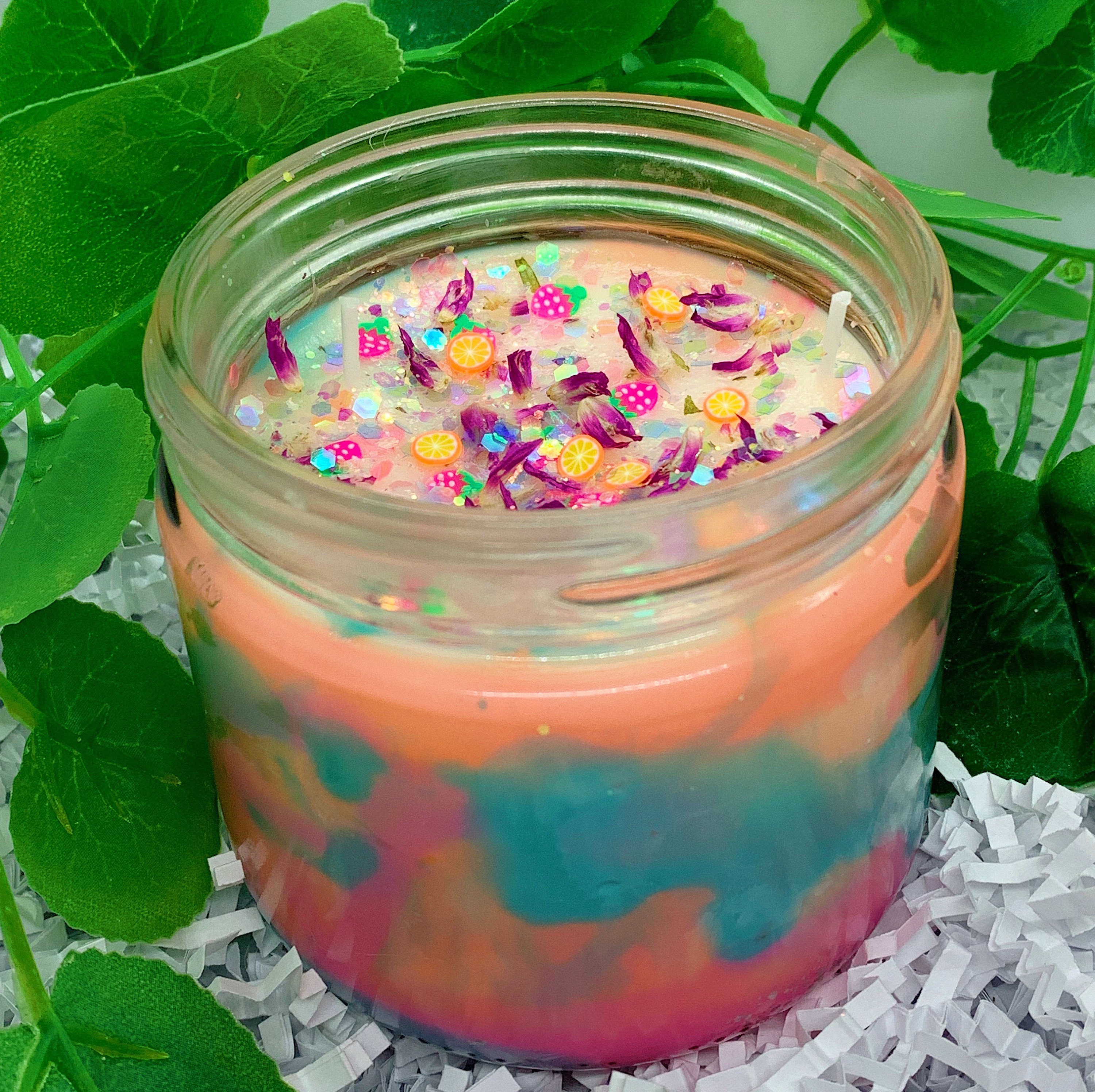 Summer tie dye soy wax candle Etsy