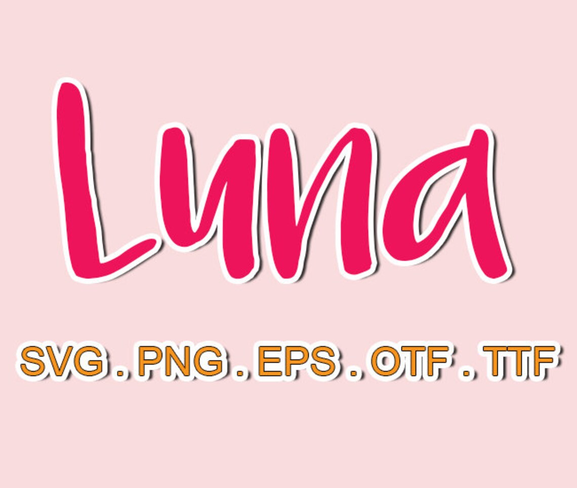Luna Font Svg filesotf for CricutSVG SillhoutteSVG | Etsy
