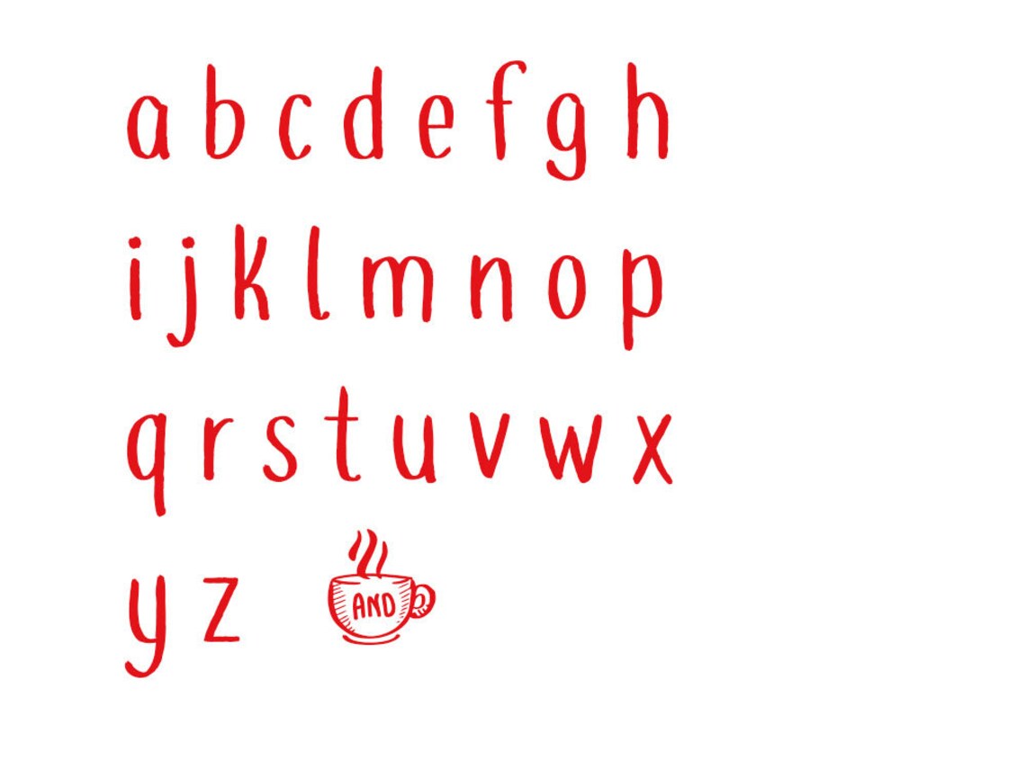 Coffee and Tea Font Svg filesotf for CricutSVG Etsy