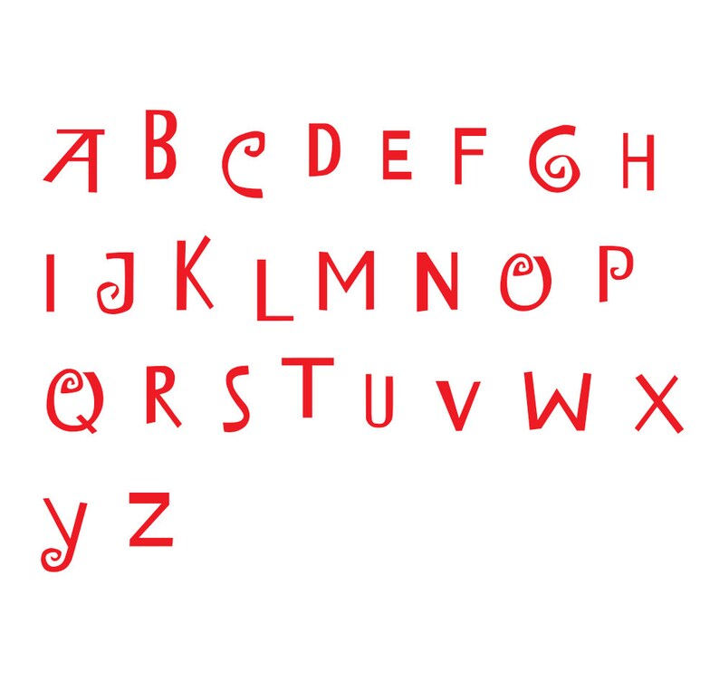 Island of Misfit Toys Font Svg Filesotf for Cricutsvg Etsy