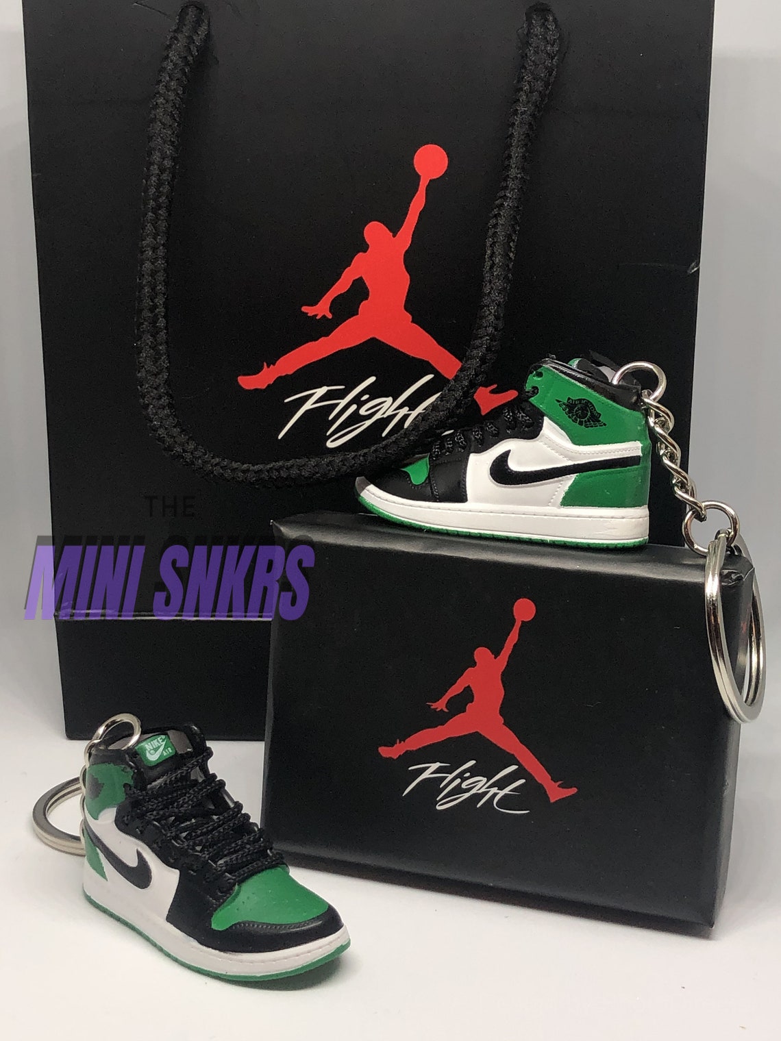 Mini Jordan 1 Keyring Keychain Nike Air Green 3D Mini Shoe Etsy