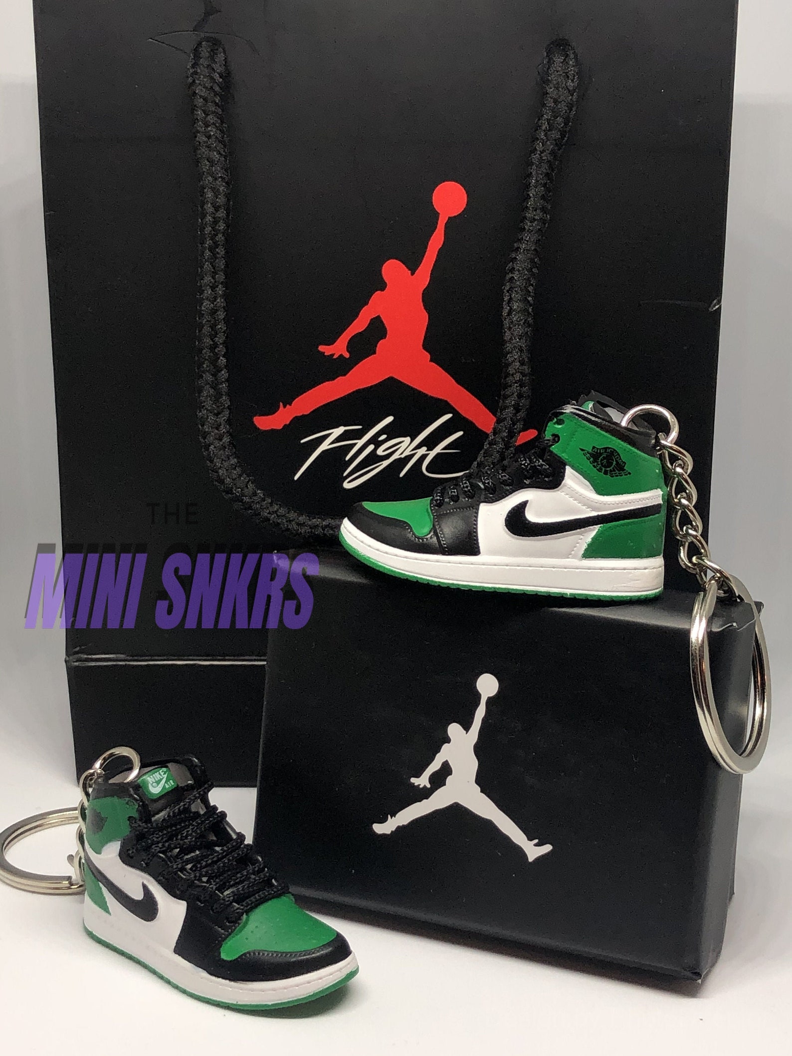 Mini Jordan 1 Keyring Keychain Nike Air Green 3D Mini Shoe Etsy