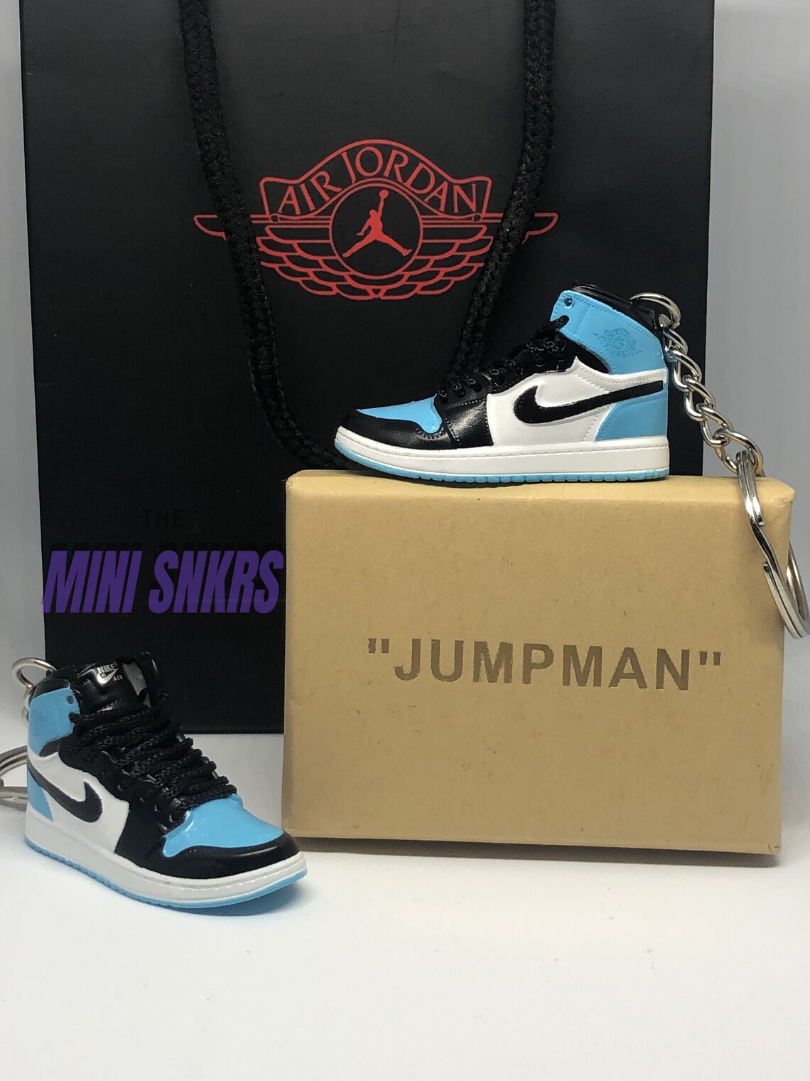 Mini Jordan 1 Keyring Keychain Nike Air Blue Chill 3D Mini Etsy