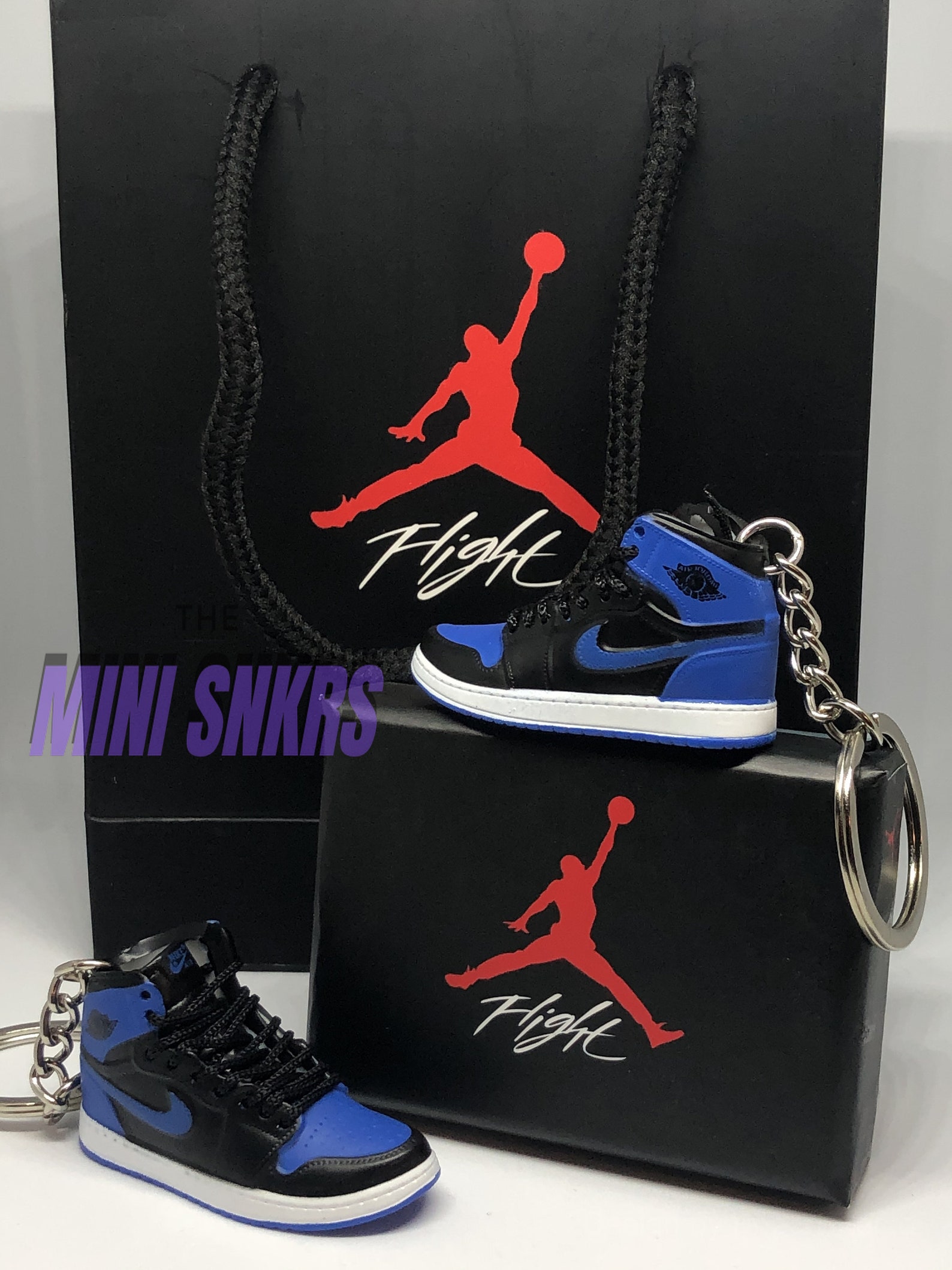 Mini Jordan 1 Keyring Keychain Nike Air Royal Blue 3D Mini Etsy