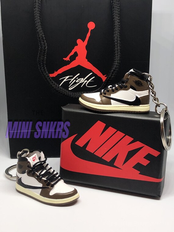Mini Jordan 1 Sleutelhanger Sleutelhanger Nike Air Tavis Scott | Etsy België