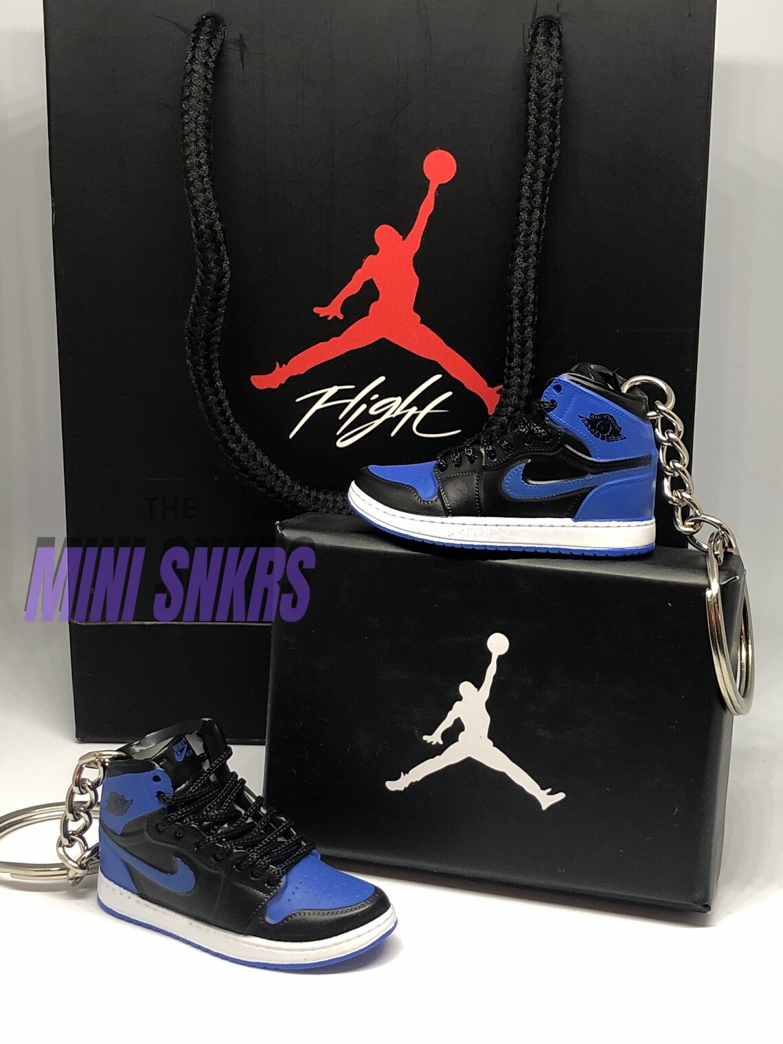 Mini Jordan 1 Keyring Keychain Nike Air Royal Blue 3D Mini Etsy