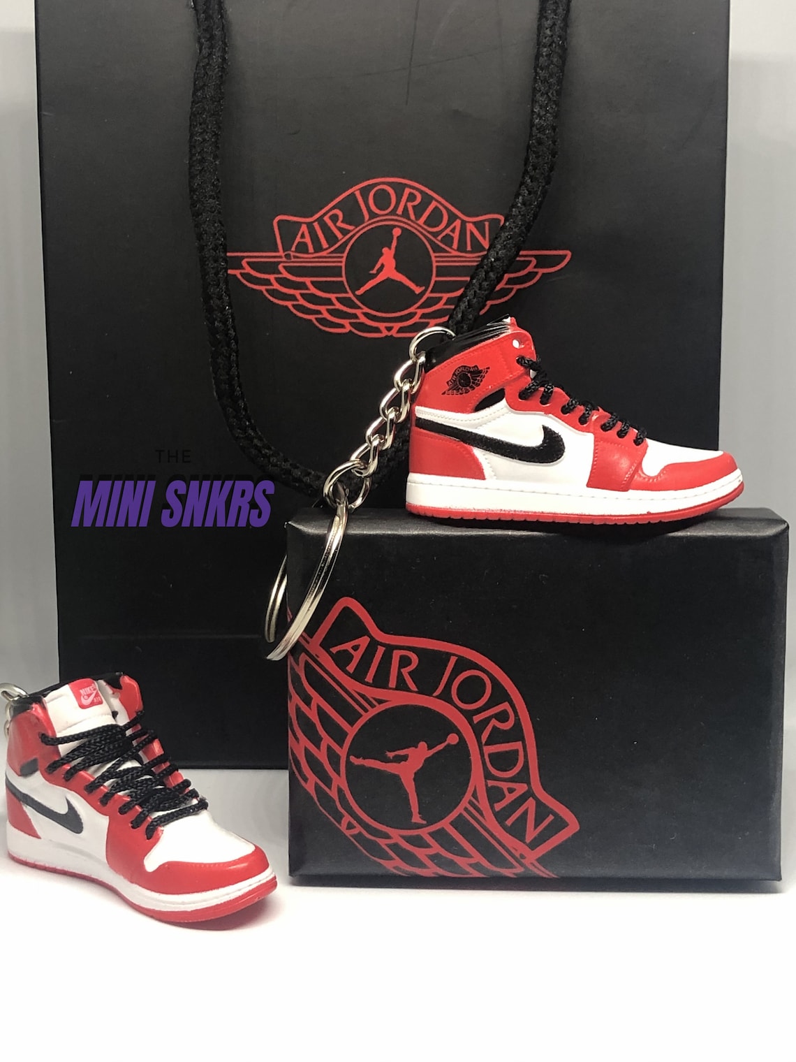 Mini Jordan 1 Keyring Keychain Nike Air Chicago 3D Mini Shoe Etsy