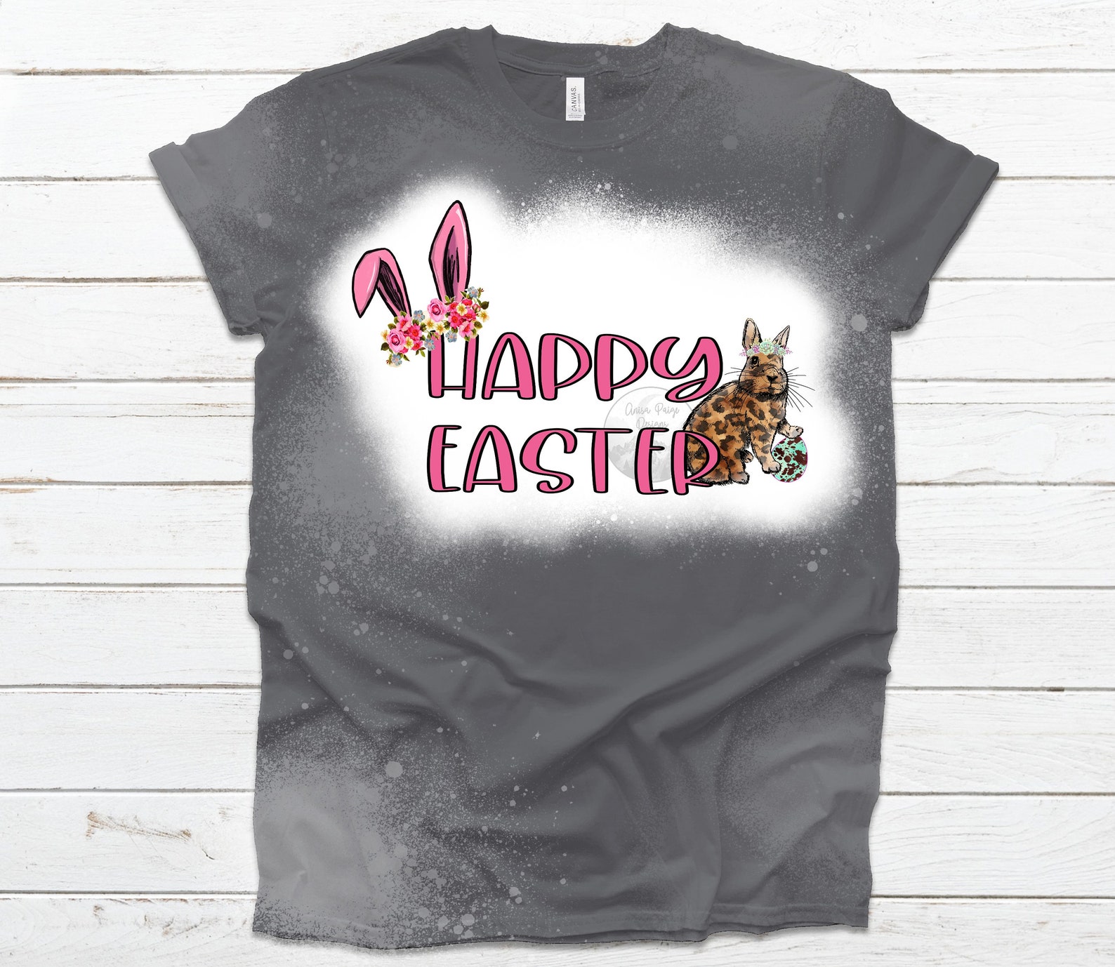 Happy Easter Sublimation Graphic Tee PNG Etsy