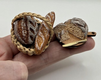Artisan Bread Selection – Dolls House Miniature Food 1:12 Scale
