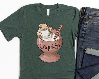 Coquito Unisex Shirt | Puerto Rico Christmas Gift | Coqui T-shirt | Funny Puerto Rico shirt |Coquito drink |Coqui frog |Puerto Rican Holiday