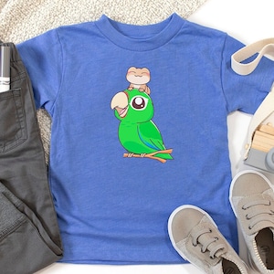 Toddler Size | Cute Puerto Rican Parrot and Coqui Frog Shirt | Puerto Rico Toddler Clothes | Puerto Rican Toddler Gift | Iguaca | Boricua