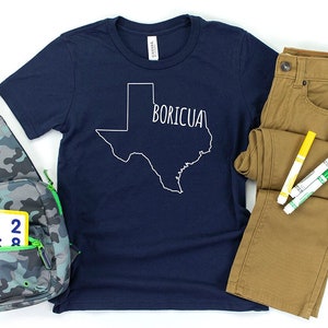 Youth Size | Boricua Living in Texas Unisex Shirt | Puerto Rican Texas State Shirt | Puerto Rico Kids Shirt | Puerto Rican Youth Shirt |