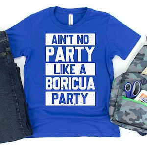 Youth Size | Boricua Party Unisex Tshirt | Puerto Rico Fiesta | Puerto Rico Gift | Puerto Rico Youth Shirt | Puerto Rican Kids Shirt |