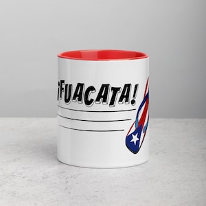 Fuacata 11oz Mug with Color | Puerto Rico Coffee Mug | Taza de Cafe | Boricua Cup | Puerto Rican Birthday Gift |Cafecito|Puerto Rican Saying