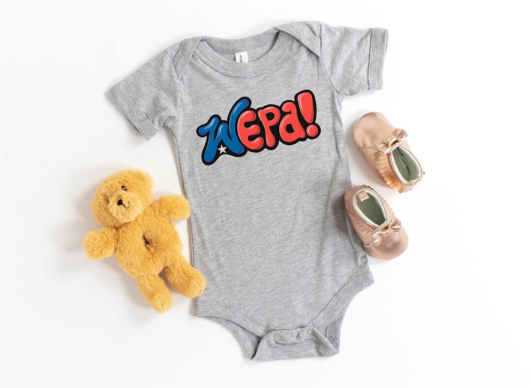 Baby Onesie Wepa Puerto Rico Onesie Puerto Rican Flag Ropa De Bebe Puerto Rico Baby Clothes