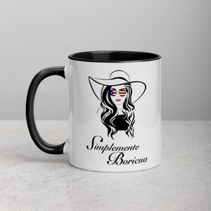 Simplemente Boricua 11oz Mug with Color | Puerto Rico Mug For Women | Puerto Rican Coffee Mug | Puerto Rico Gift | Boricua Coffee Mug