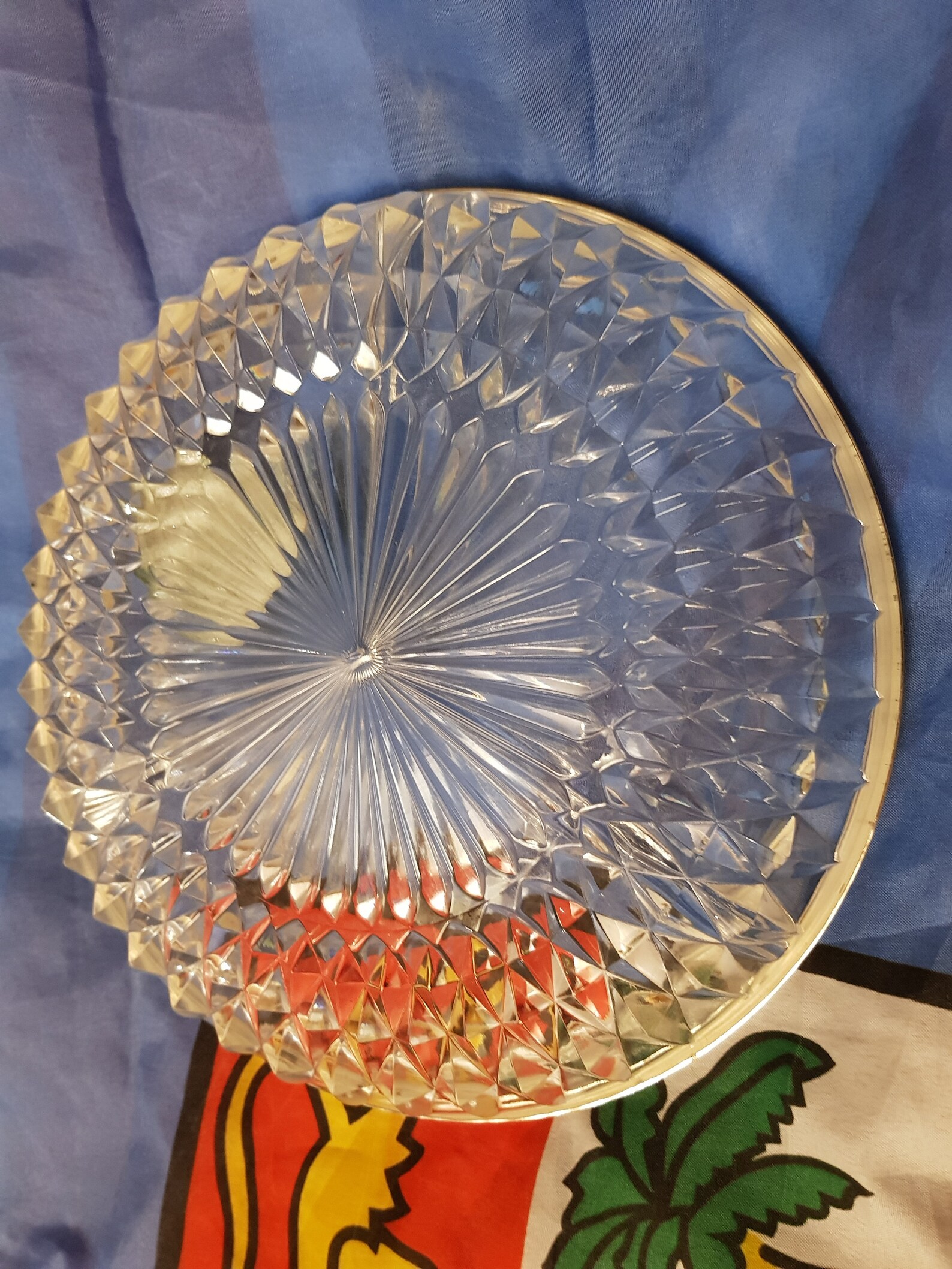 Vintage Lead Crystal divided dish. Etsy