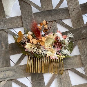 Floral hair comb, Bridal hair piece, Bridal hair comb, Fall flower hair comb, flower hair clip, floral headpiece