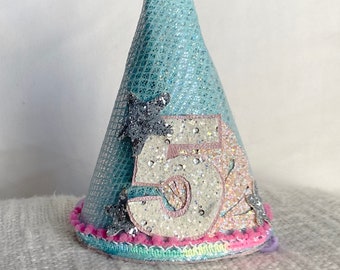 Mermaid Birthday party hat , custom mermaid party crown, 1st birthday hat,mermaid birthday,mermaid party hat,girls birthday hat,Party hat