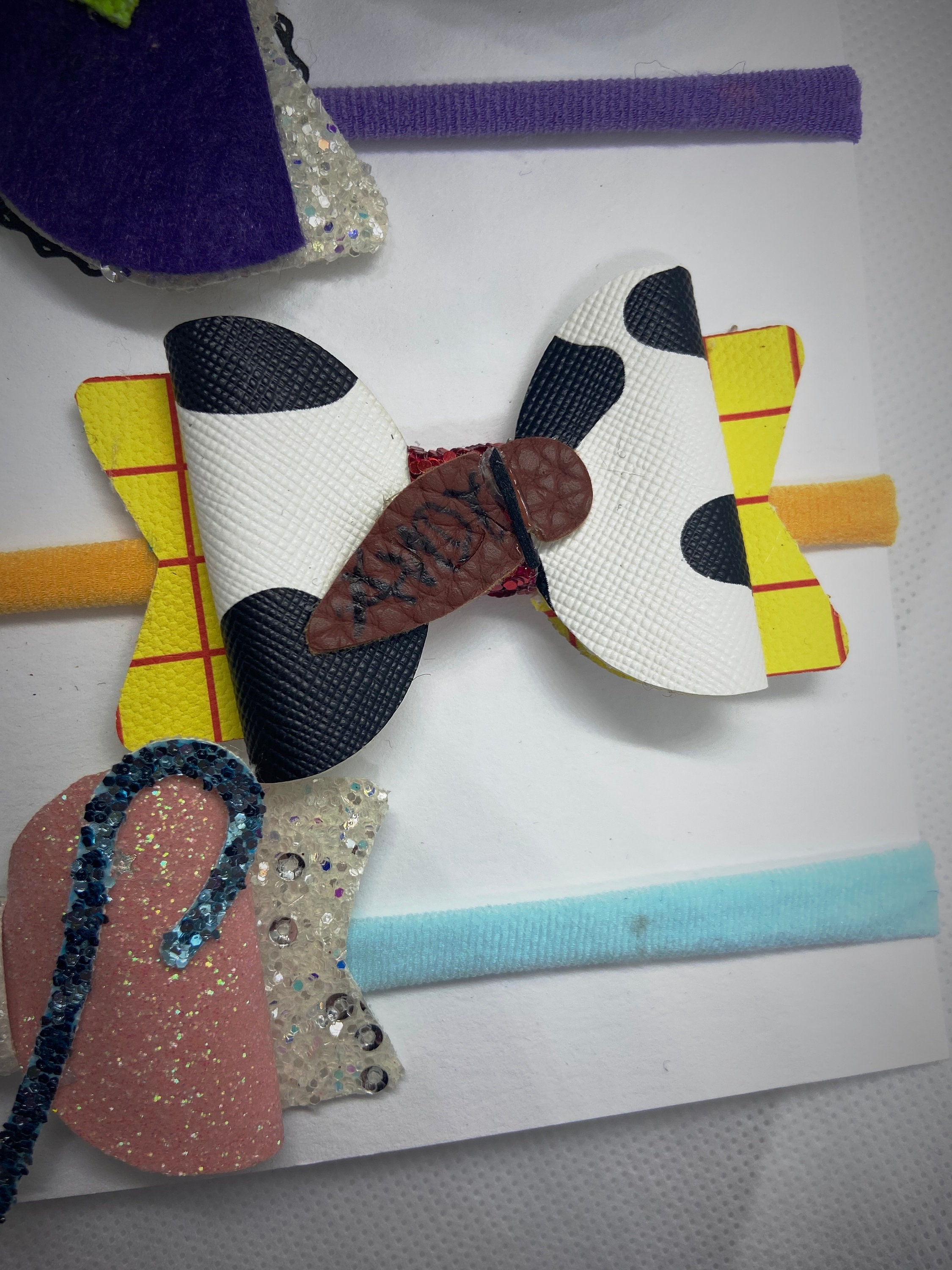 Toy Story Inspired Hair Bows Disney Hair Bows Woody Hair Etsy