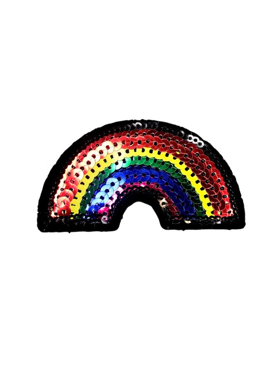 Sequin Rainbow Iron on Sew on Embellished Patch, Red Rainbow, Pretty  Patches, Decorative Patches, Rainbow Applique, Sequin Patches, Magical 
